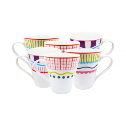 Lot de 6 mugs, RELAX SUNSET Lot de 6 mugs, RELAX SUNSET
