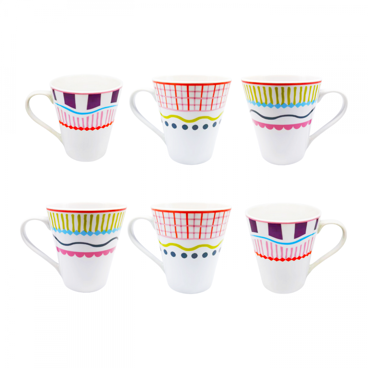 Lot de 6 mugs, RELAX SUNSET