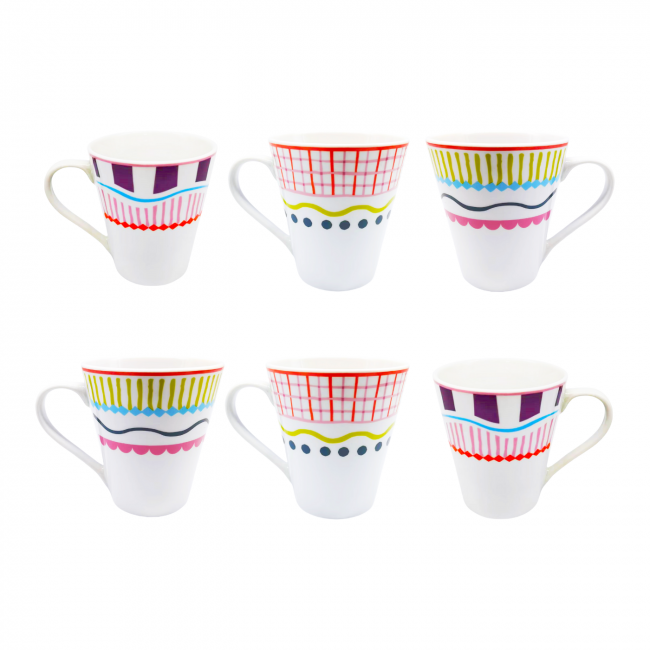 Lot de 6 mugs, RELAX SUNSET Lot de 6 mugs, RELAX SUNSET