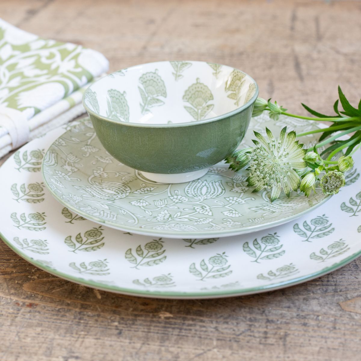 Lot de 6 grandes assiettes, SOLIMAN