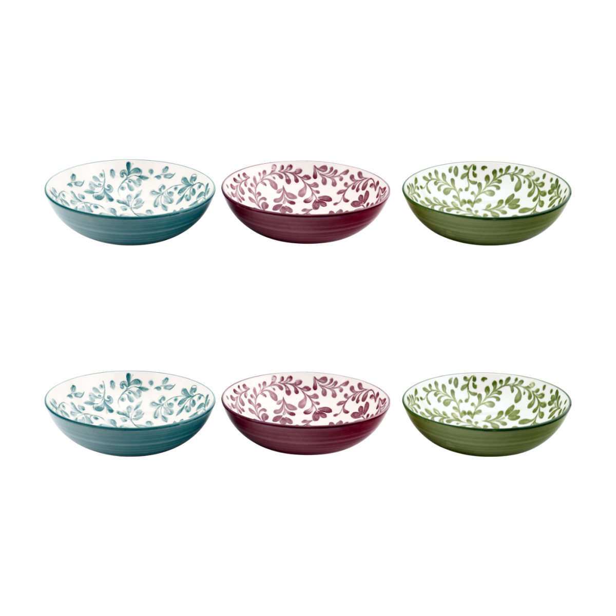 Lot de 6 assiettes creuses, TRATTORIA