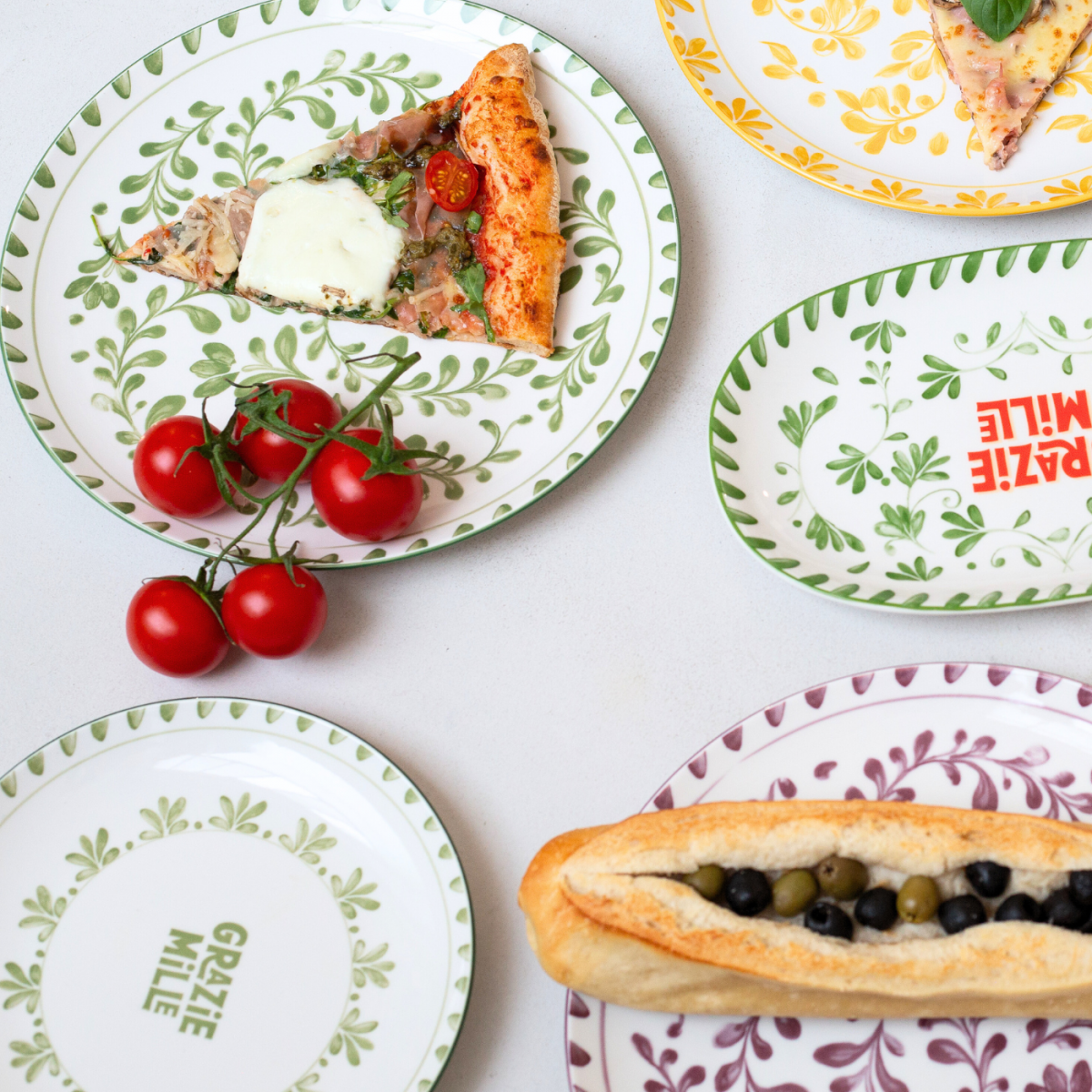 Lot de 6 assiettes creuses, TRATTORIA