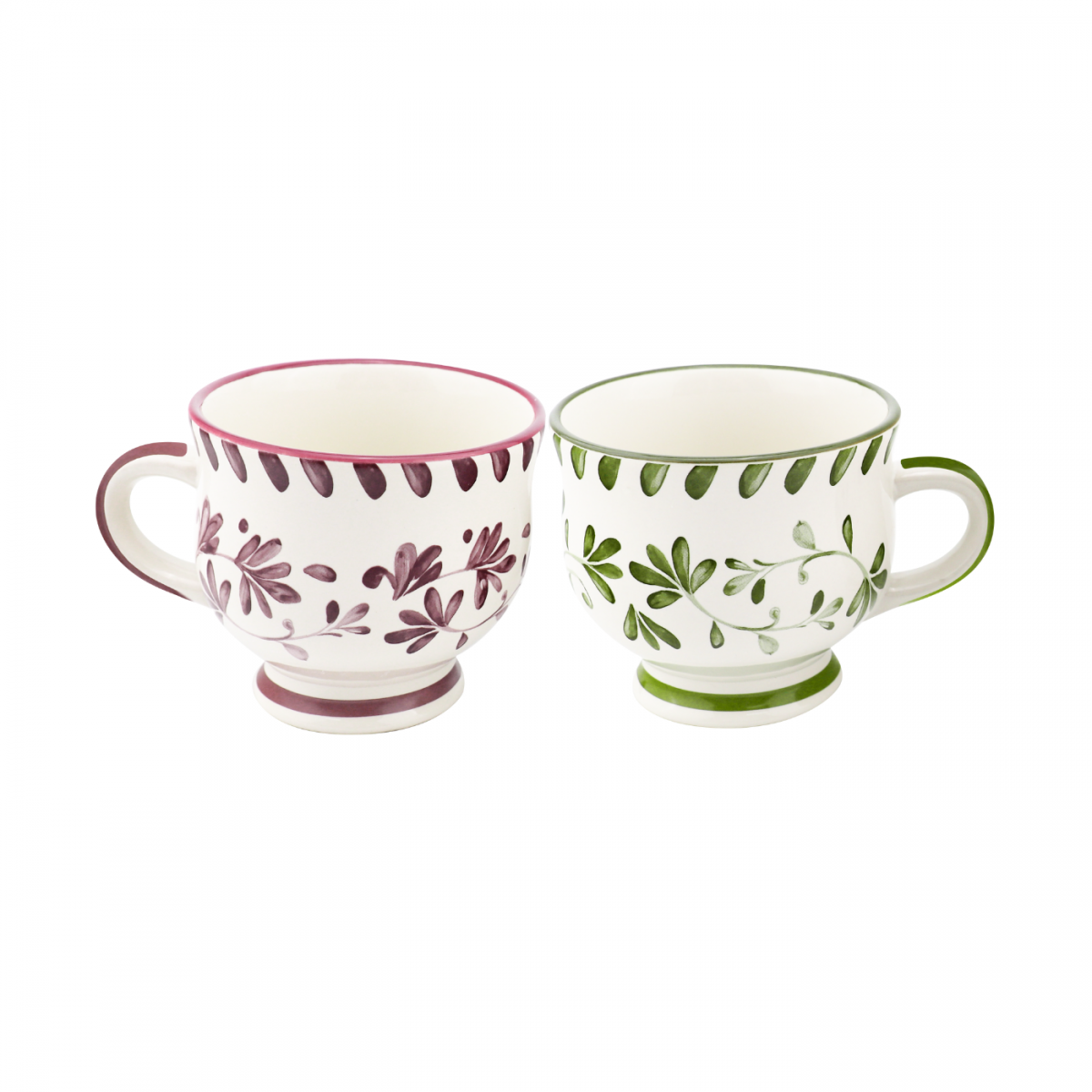 Lot de 6 mugs à pieds, TRATTORIA
