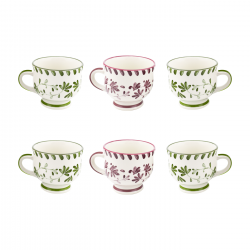 Lot de 6 mugs à pieds, TRATTORIA Lot de 6 mugs à pieds, TRATTORIA