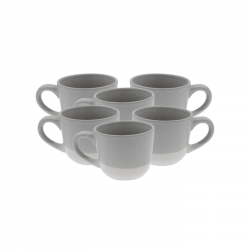 Lot de 6 tasses, TERRE DE SIENNE Lot de 6 tasses, TERRE DE SIENNE