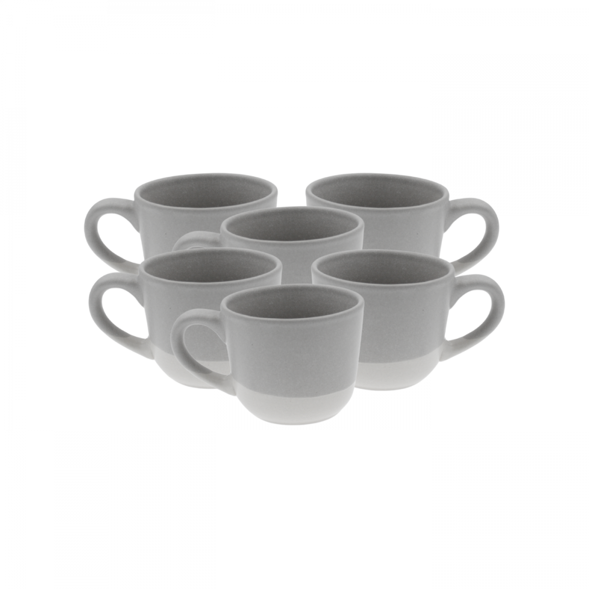Lot de 6 tasses, TERRE DE SIENNE