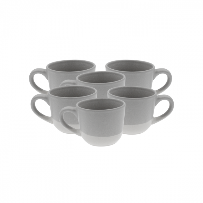 Lot de 6 tasses, TERRE DE SIENNE