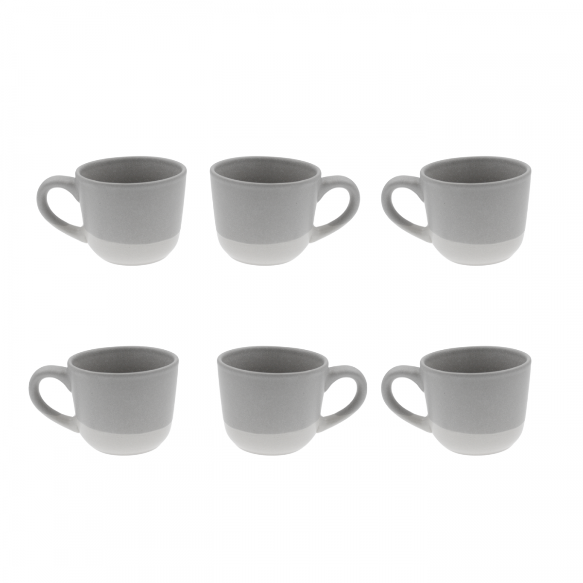 Lot de 6 tasses, TERRE DE SIENNE