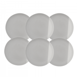 Lot de 6 grandes assiettes, TERRE DE SIENNE Lot de 6 grandes assiettes, TERRE DE SIENNE