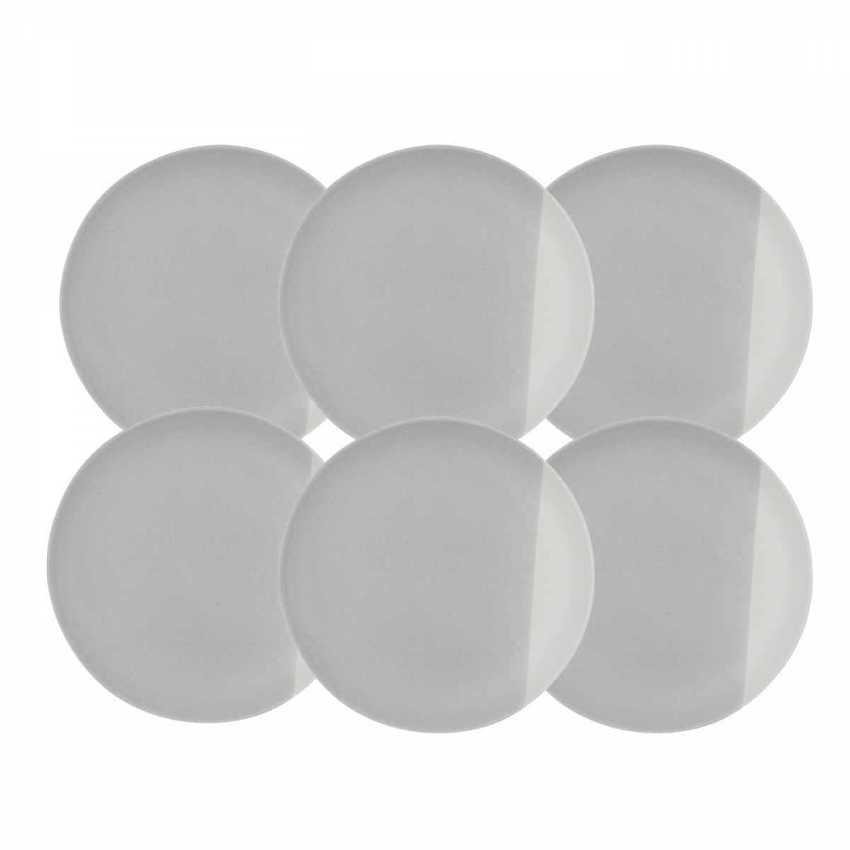 Lot de 6 grandes assiettes, TERRE DE SIENNE