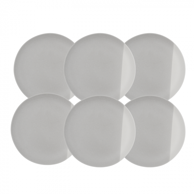 Lot de 6 grandes assiettes, TERRE DE SIENNE Lot de 6 grandes assiettes, TERRE DE SIENNE