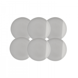 Lot de 6 assiettes à dessert, TERRE DE SIENNE Lot de 6 assiettes à dessert, TERRE DE SIENNE