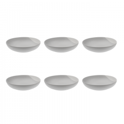 Lot de 6 assiettes creuses, TERRE DE SIENNE Lot de 6 assiettes creuses, TERRE DE SIENNE