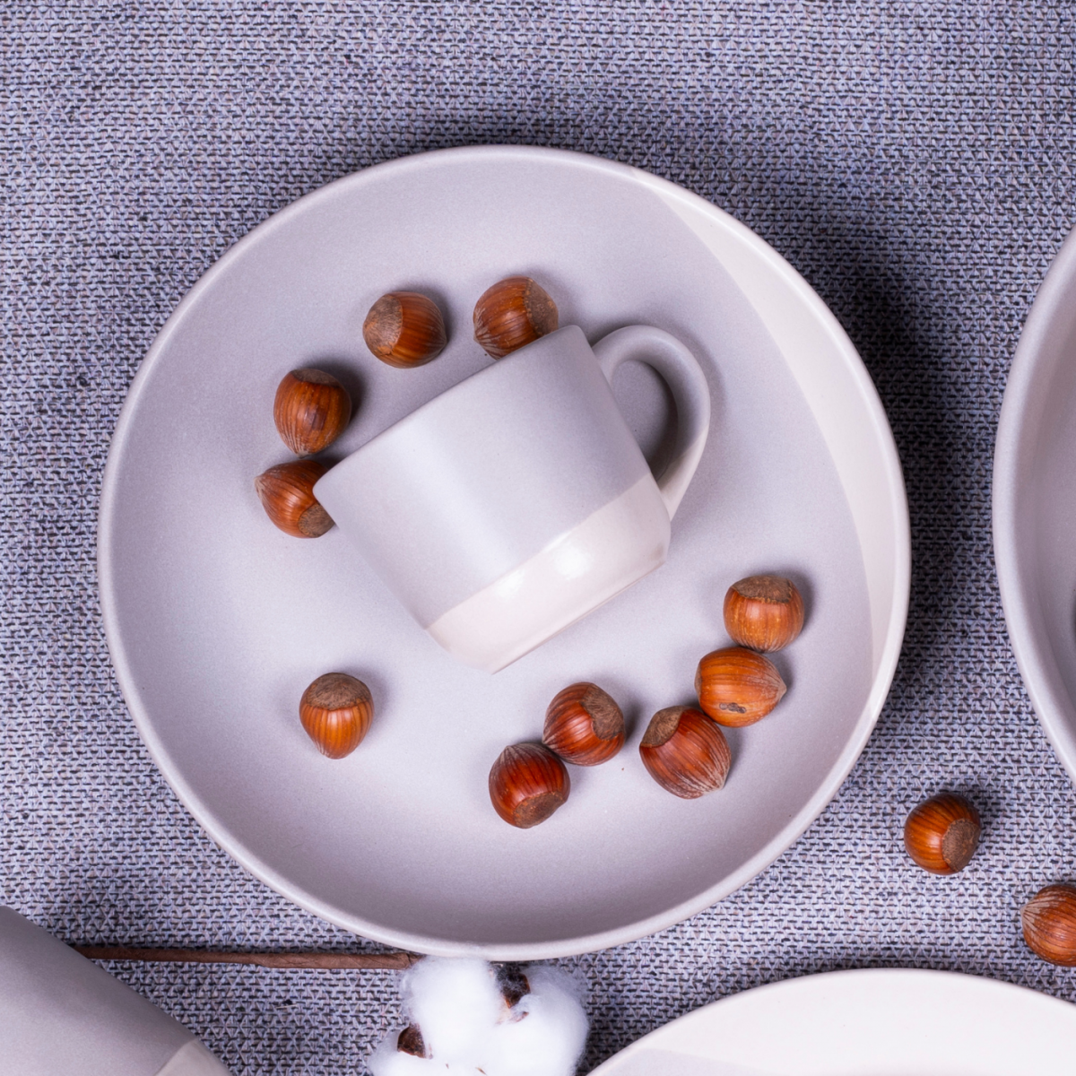 Lot de 6 assiettes creuses, TERRE DE SIENNE