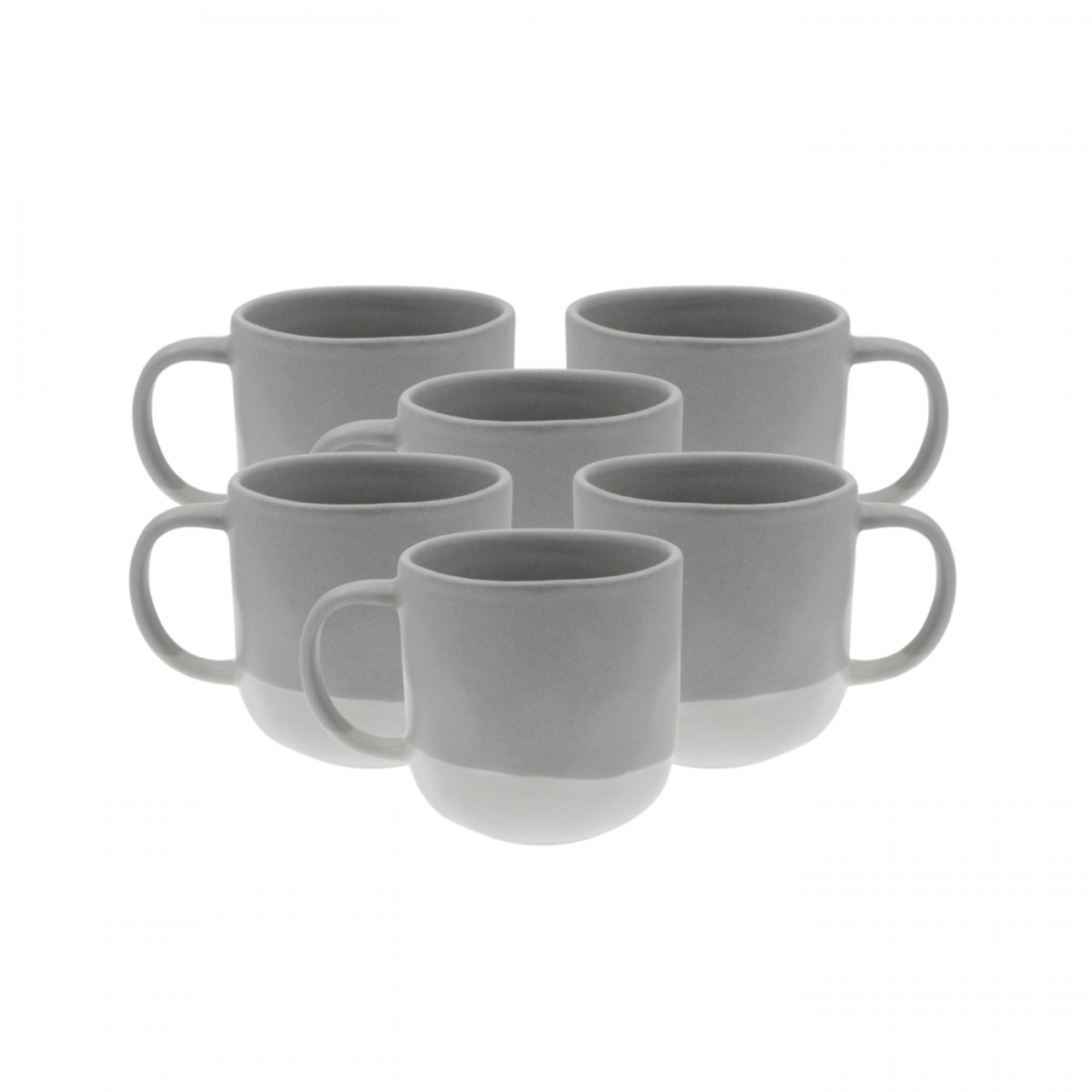 Lot de 6 mugs, TERRE DE SIENNE