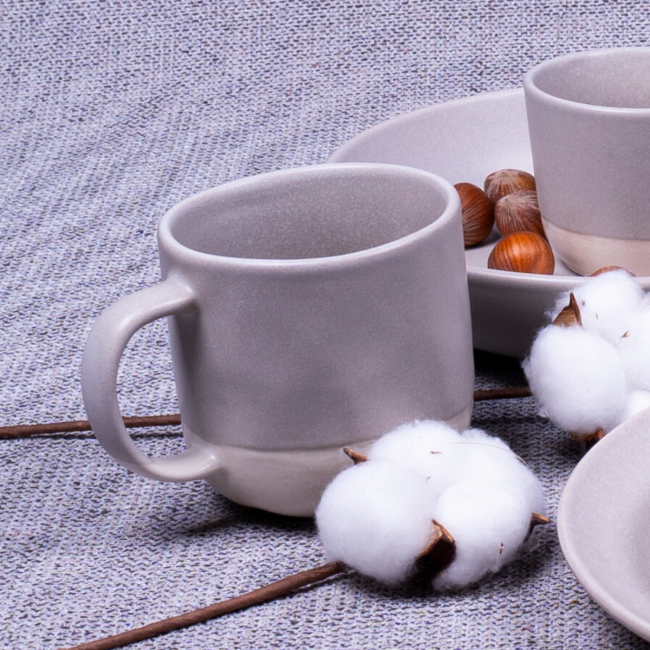 Lot de 6 mugs, TERRE DE SIENNE Lot de 6 mugs, TERRE DE SIENNE