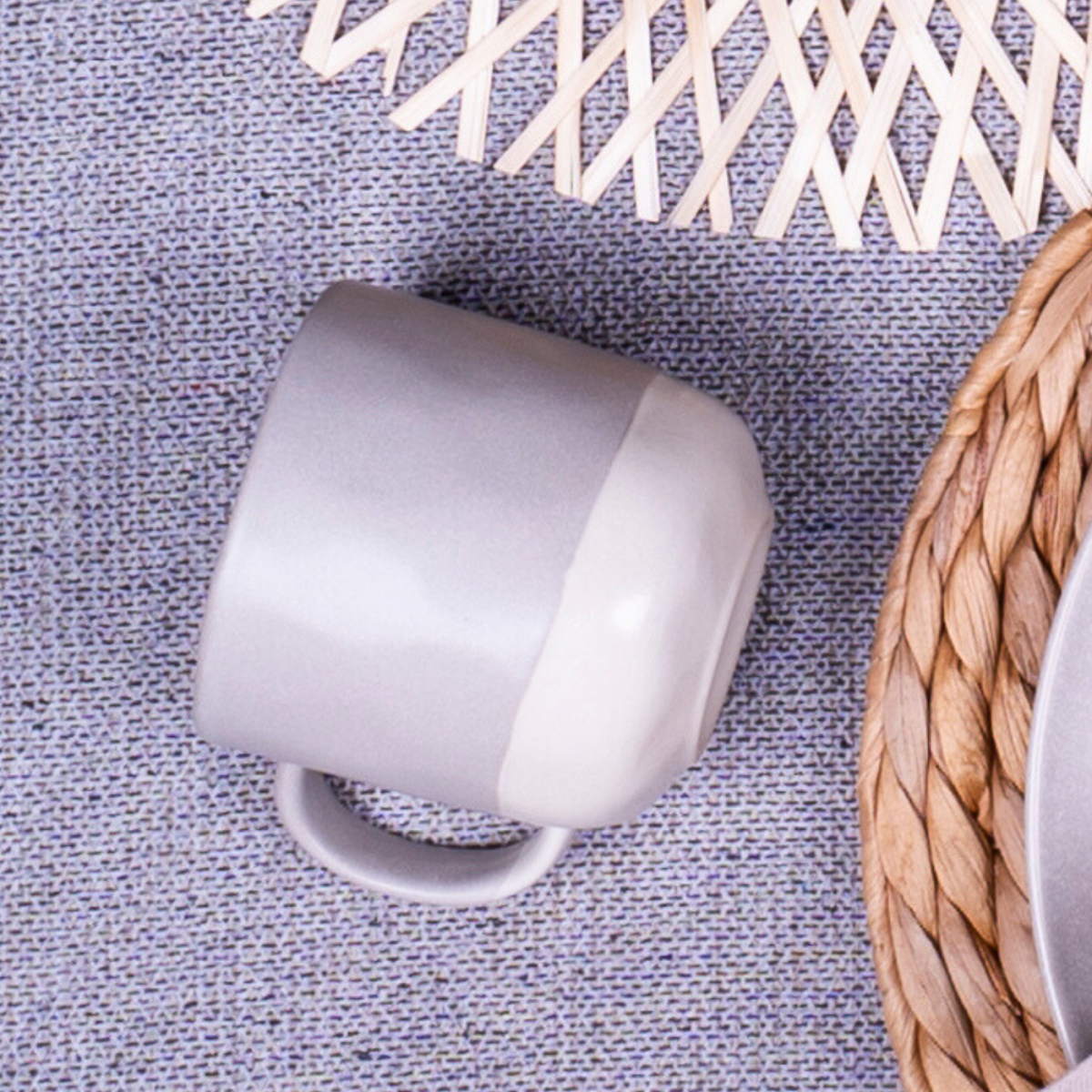 Lot de 6 mugs, TERRE DE SIENNE