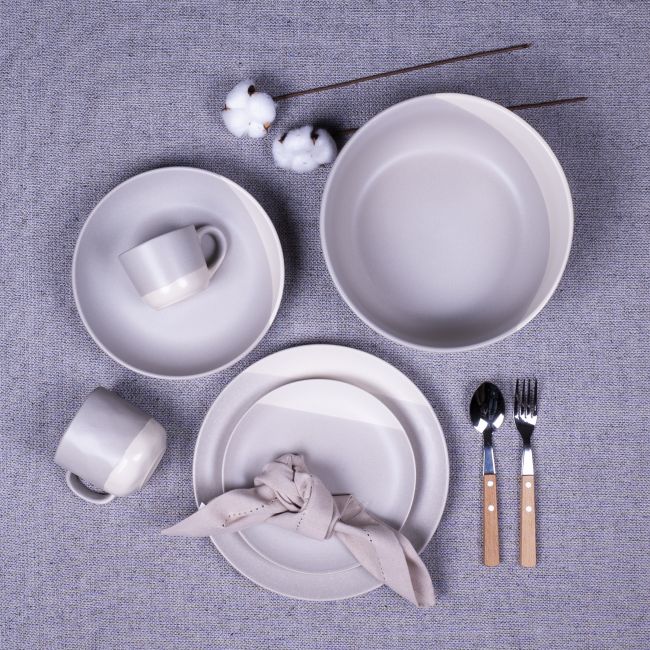 Lot de 6 assiettes creuses, TERRE DE SIENNE Lot de 6 assiettes creuses, TERRE DE SIENNE