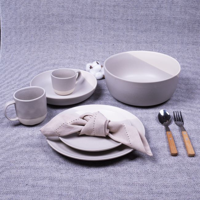 Lot de 6 assiettes creuses, TERRE DE SIENNE Lot de 6 assiettes creuses, TERRE DE SIENNE
