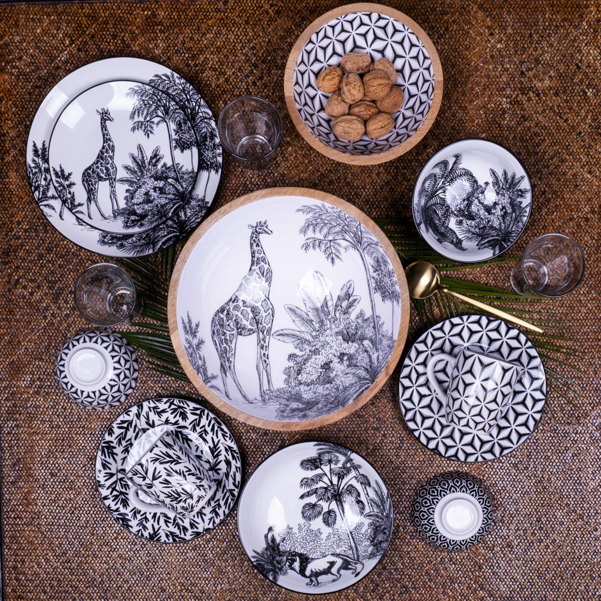 Lot de 6 mugs, SAVANA