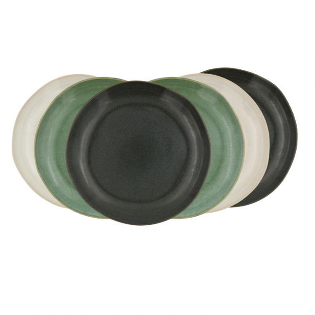 Lot de 6 grandes assiettes, MILA
