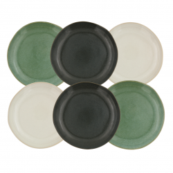 Lot de 6 grandes assiettes, MILA Lot de 6 grandes assiettes, MILA