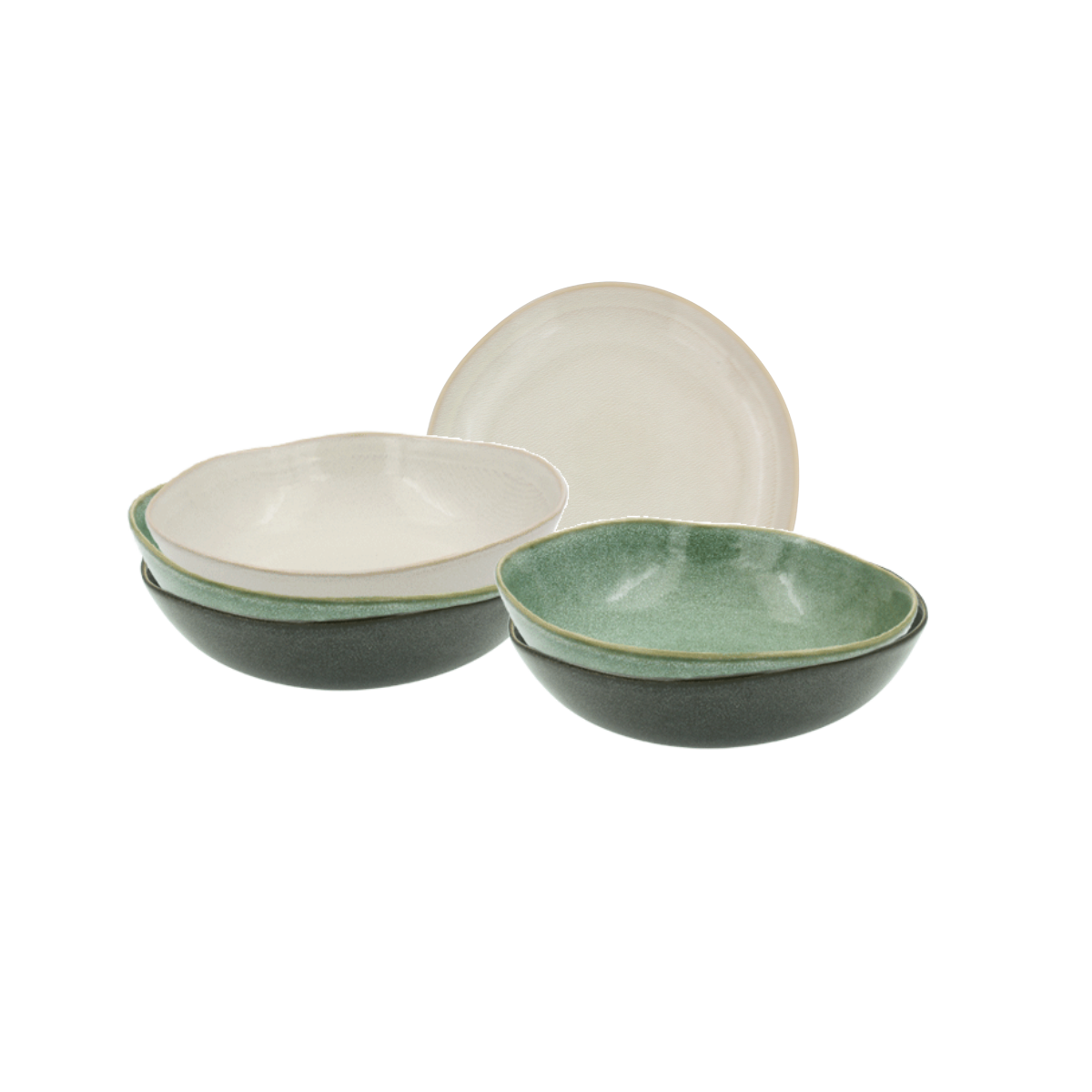 Lot de 6 assiettes creuses, MILA