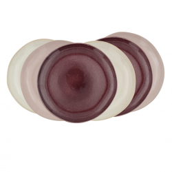 Lot de 6 grandes assiettes, TERRA Lot de 6 grandes assiettes, TERRA