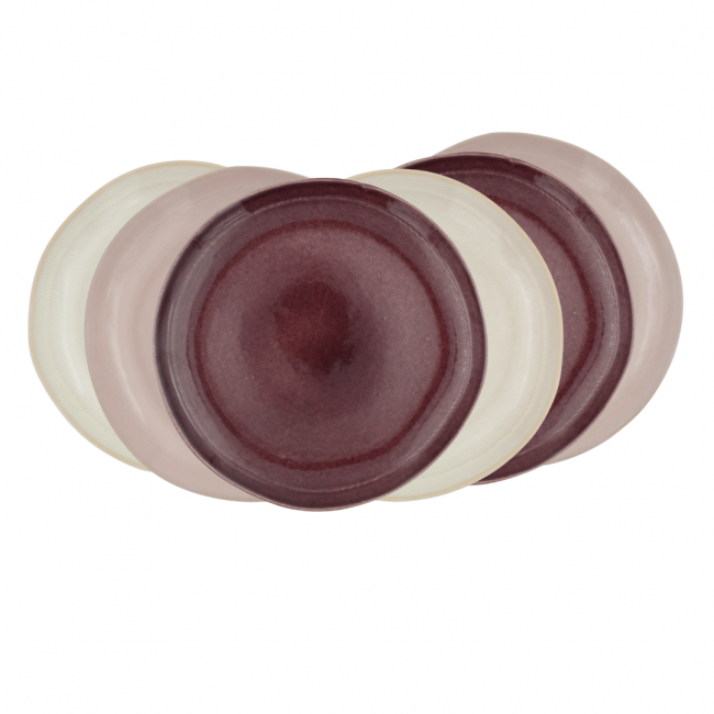 Lot de 6 grandes assiettes, TERRA Lot de 6 grandes assiettes, TERRA