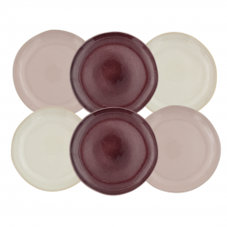 Lot de 6 grandes assiettes, TERRA Lot de 6 grandes assiettes, TERRA