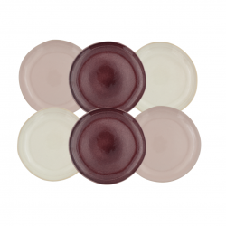 Lot de 6 assiettes à dessert, TERRA Lot de 6 assiettes à dessert, TERRA