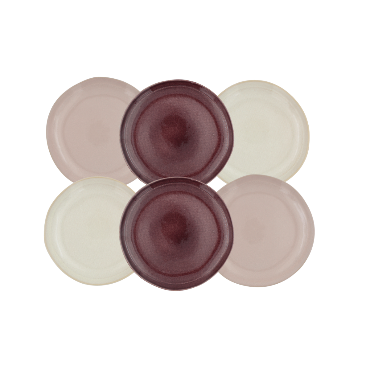 Lot de 6 assiettes à dessert, TERRA