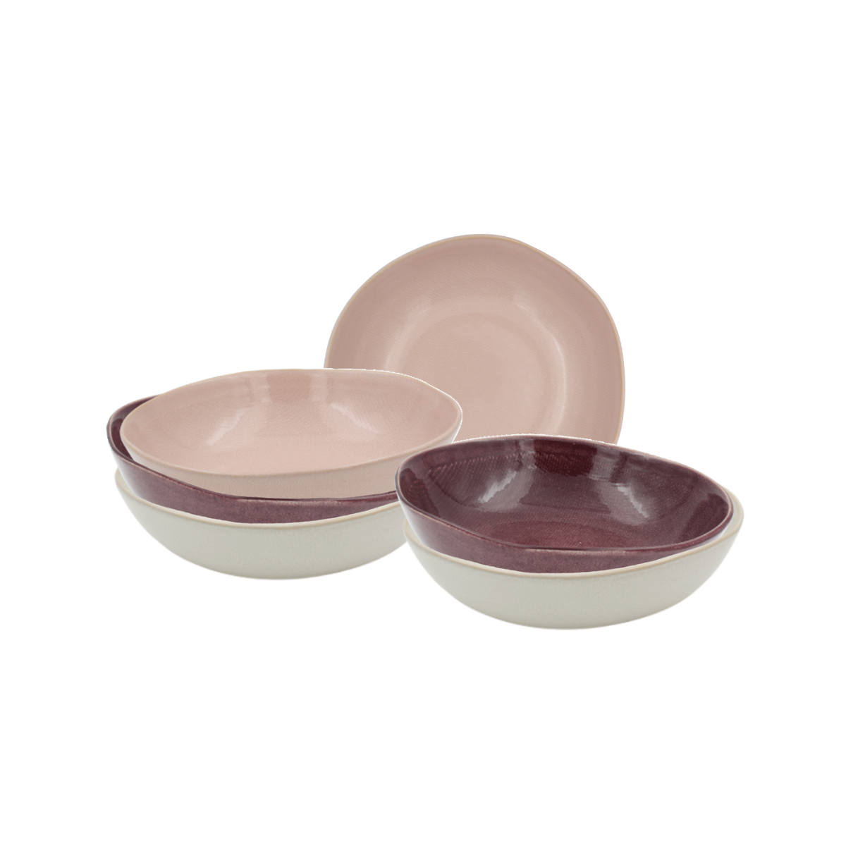 Lot de 6 assiettes creuses, TERRA