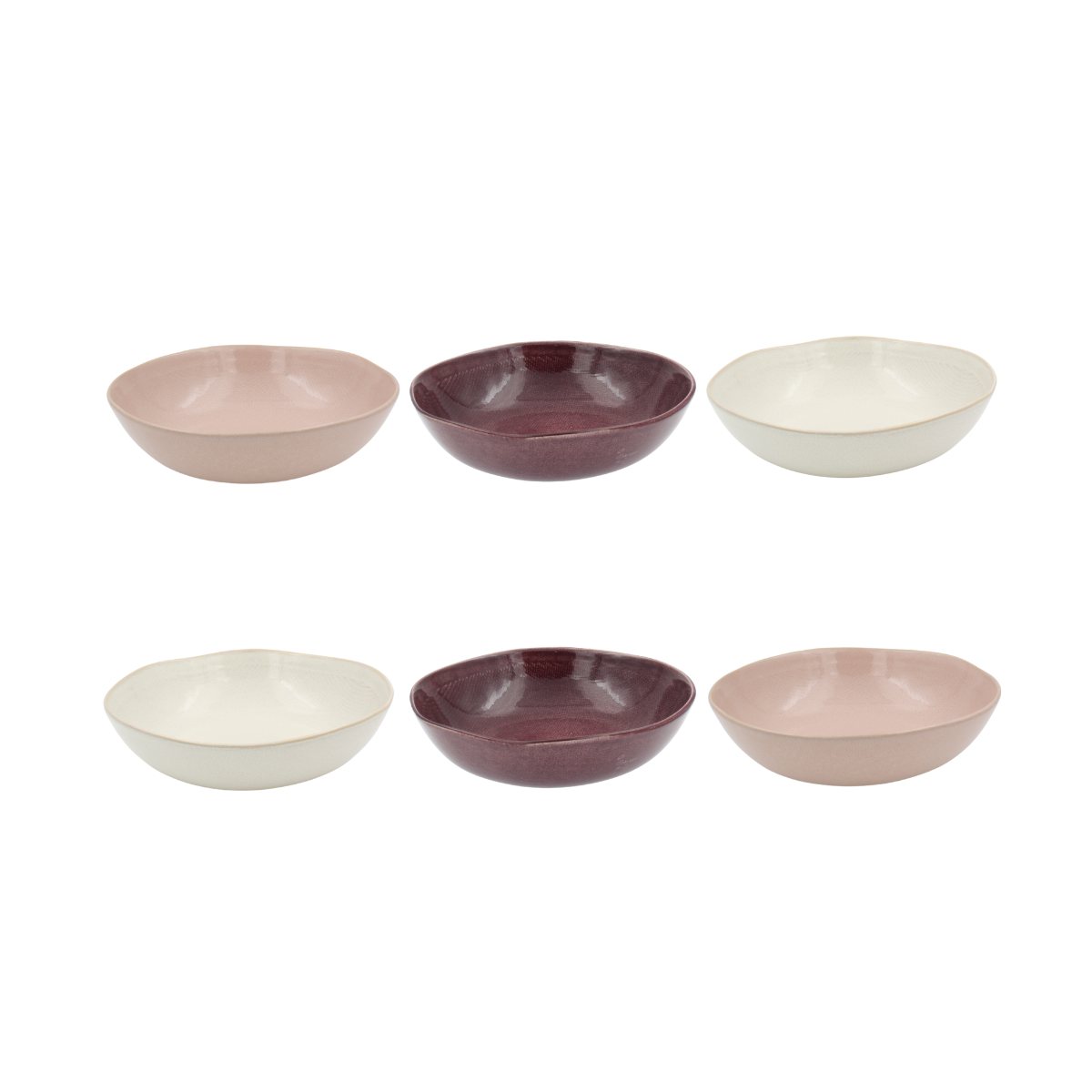 Lot de 6 assiettes creuses, TERRA