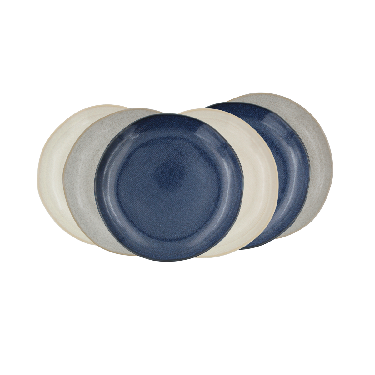 Lot de 6 grandes assiettes, OIA