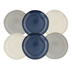 Lot de 6 grandes assiettes, OIA Lot de 6 grandes assiettes, OIA