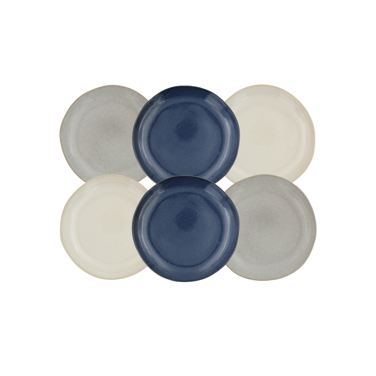 Lot de 6 assiettes à dessert, OIA