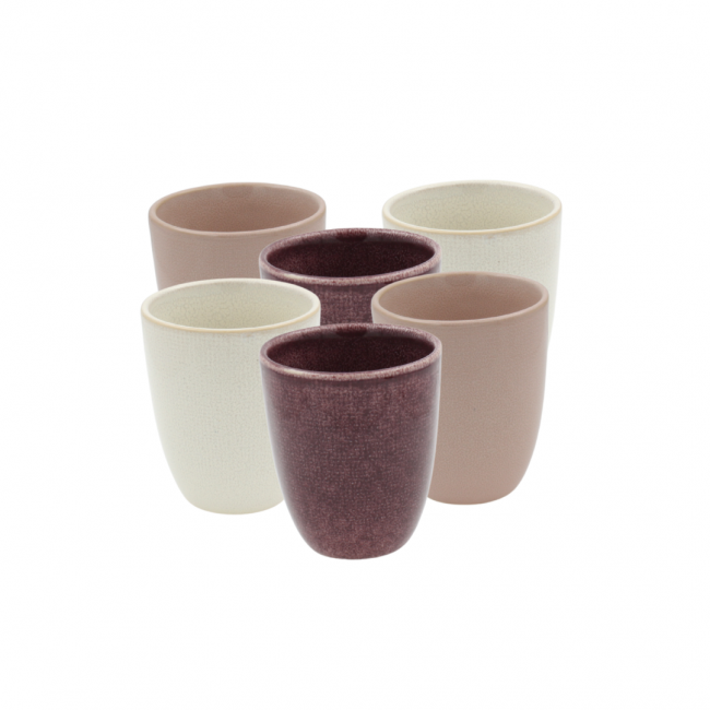 Lot de 6 tasses, TERRA Lot de 6 tasses, TERRA
