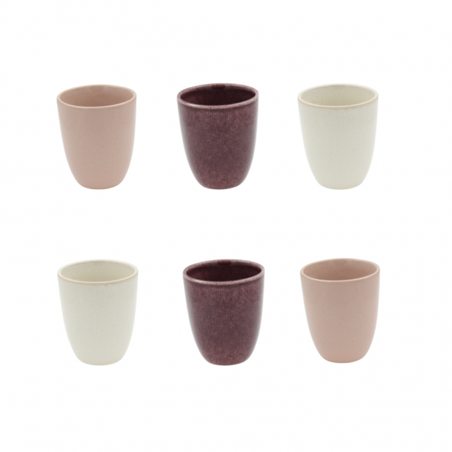 Lot de 6 tasses, TERRA Lot de 6 tasses, TERRA