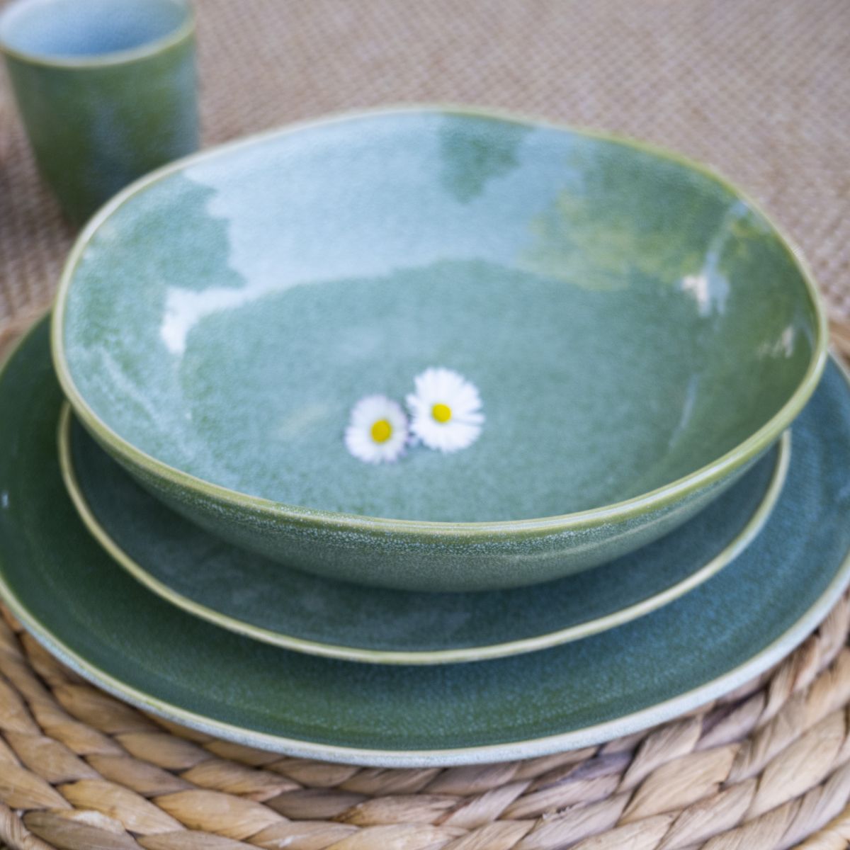 Lot de 6 grandes assiettes, MILA