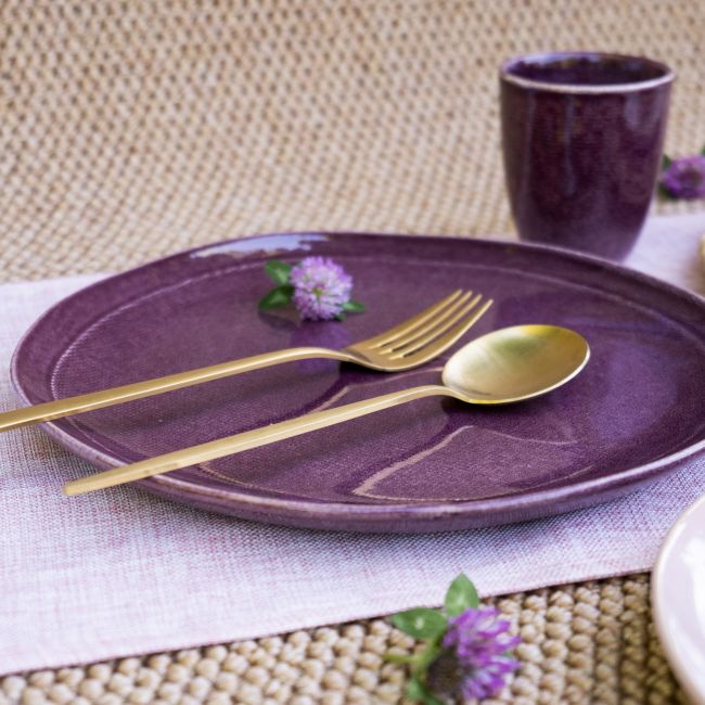 Lot de 6 grandes assiettes, TERRA Lot de 6 grandes assiettes, TERRA
