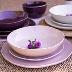 Lot de 6 grandes assiettes, TERRA Lot de 6 grandes assiettes, TERRA