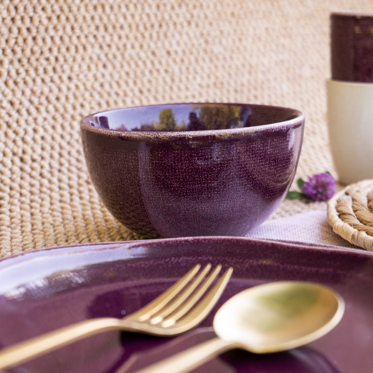 Lot de 6 grandes assiettes, TERRA