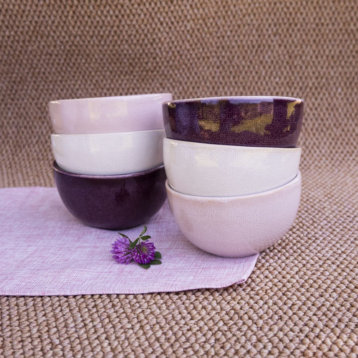 Lot de 6 bols, TERRA