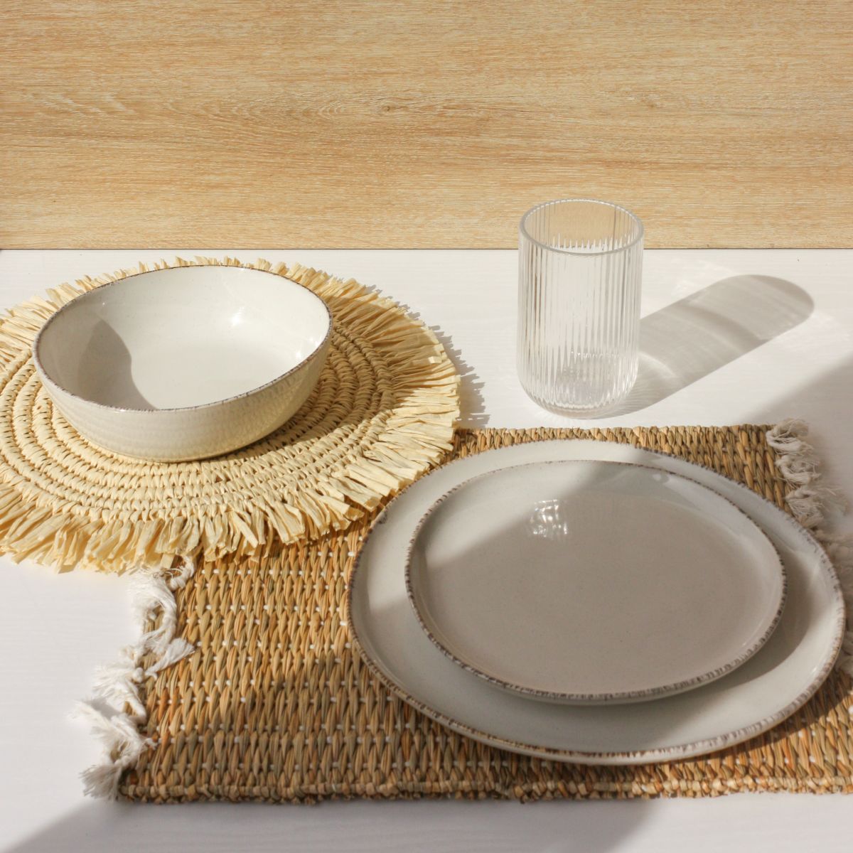 Lot de 6 assiettes creuses, COTON