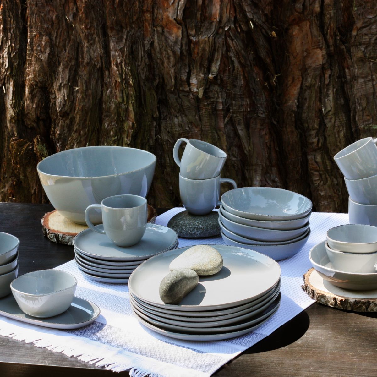 Lot de 6 assiettes creuses, GALET