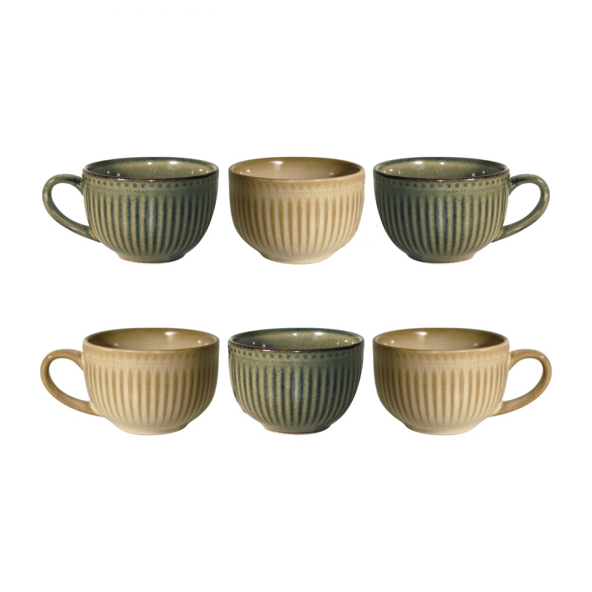 Lot de 6 tasses, TERRALHA