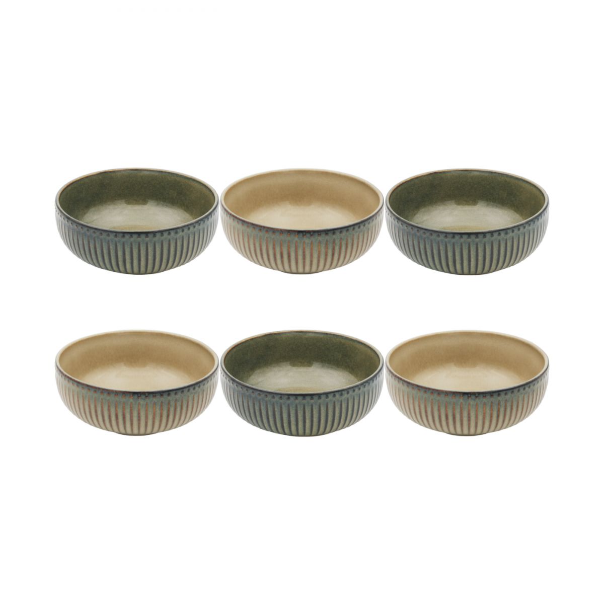 Lot de 6 assiettes creuses, TERRALHA