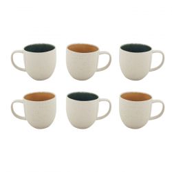 Lot de 6 mugs, CORALIA Lot de 6 mugs, CORALIA
