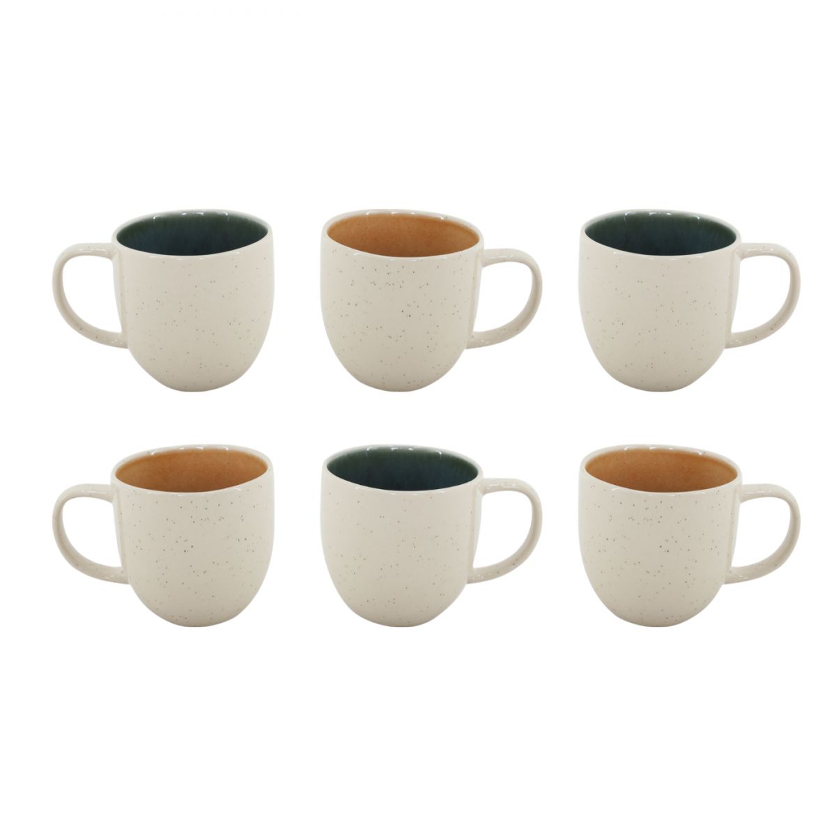 Lot de 6 mugs, CORALIA